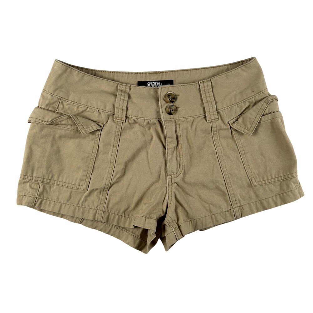 Rewash Shorts Womens Size 3/26 Beige Twill Cargo Utility Pocket Casual Summer
